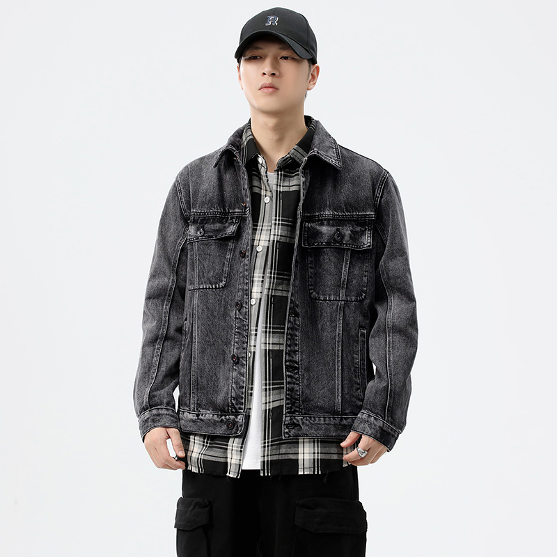 Streetwear Brand - Jaket Denim Pria Model Longgar Ukuran