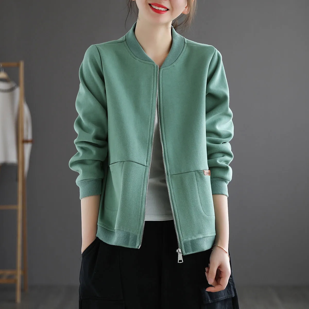 Streetwear Brand Tags - Kardigan beresleting model longgar untuk wanita,